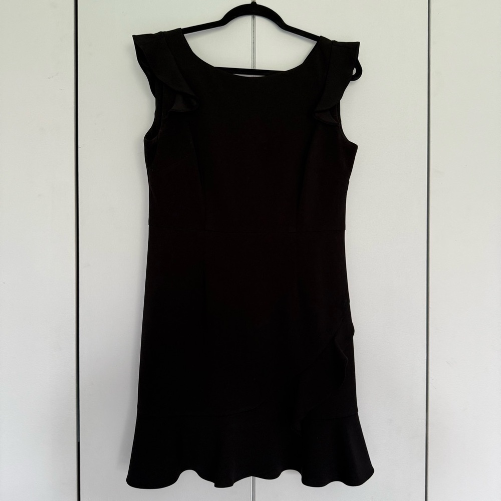 Make an offer! Nannette Lepore Black Mini Dress with Ruffle Sleeves Size 6